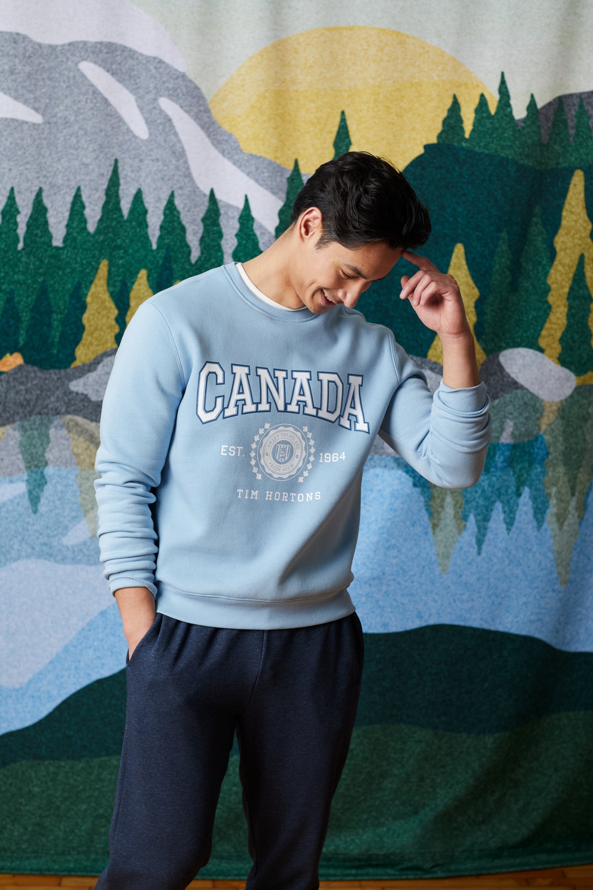 Tims Canada Unisex Crewneck - Light Blue - TimShop - Image #6