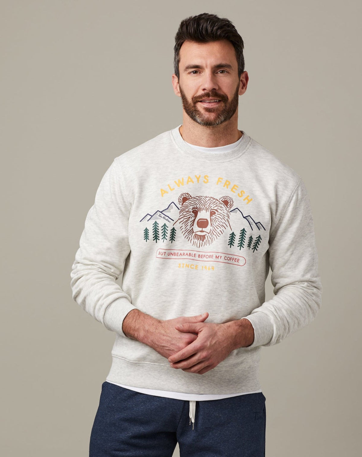 Tim Hortons Bear French Terry Hoodie Grey | Chandail molletonné à capuchon gris ours de Tim Hortons - Image #1
