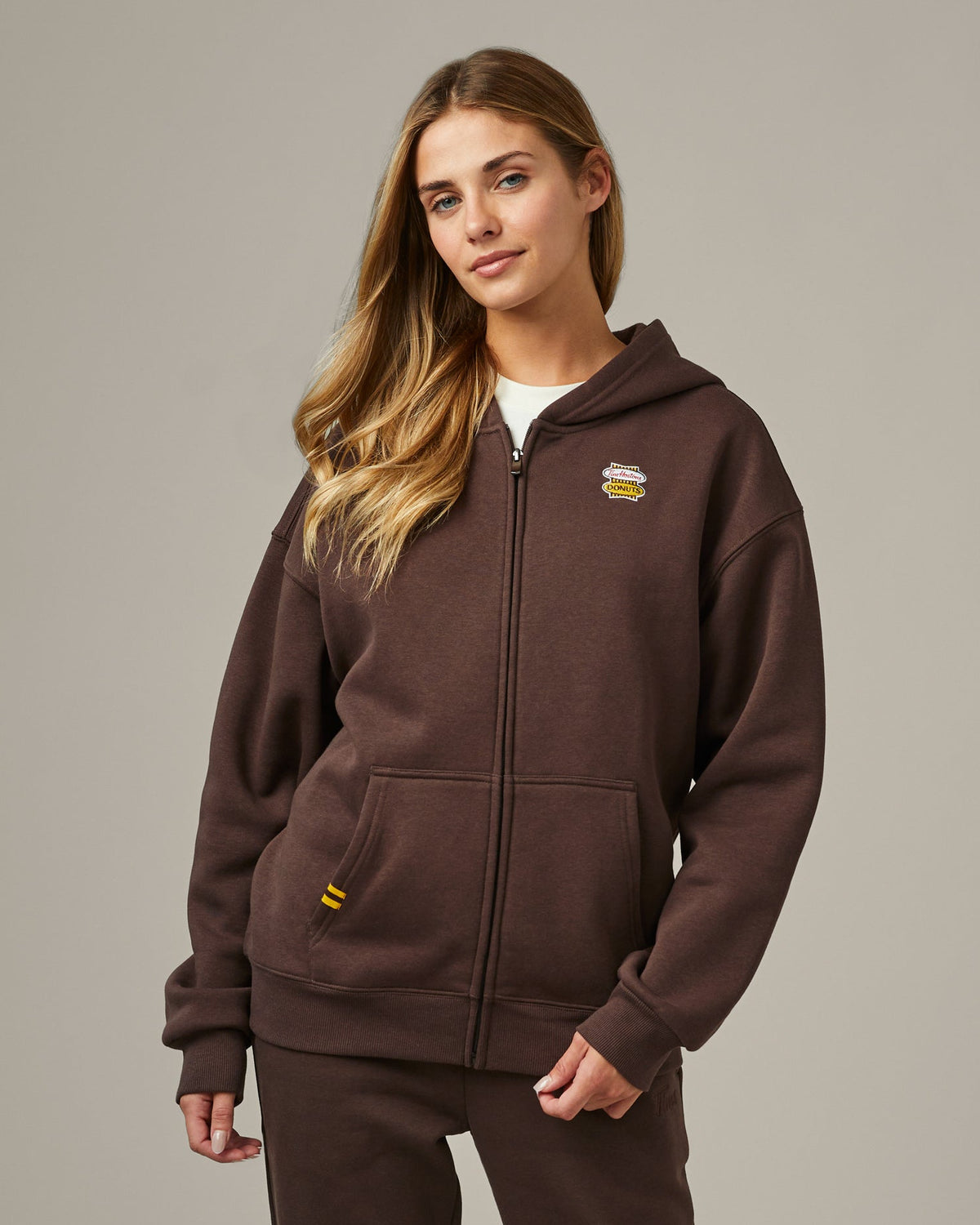 Retro Logo Full Zip Unisex Hoodie - Espresso - TimShop - Image #2