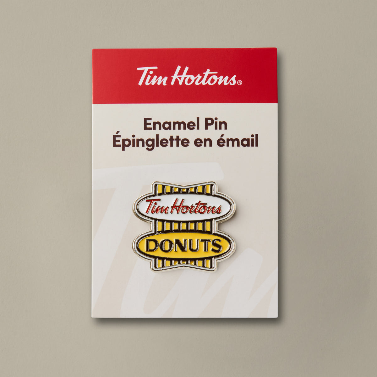 Tim Hortons Retro Logo Enamel Pin - Image #1