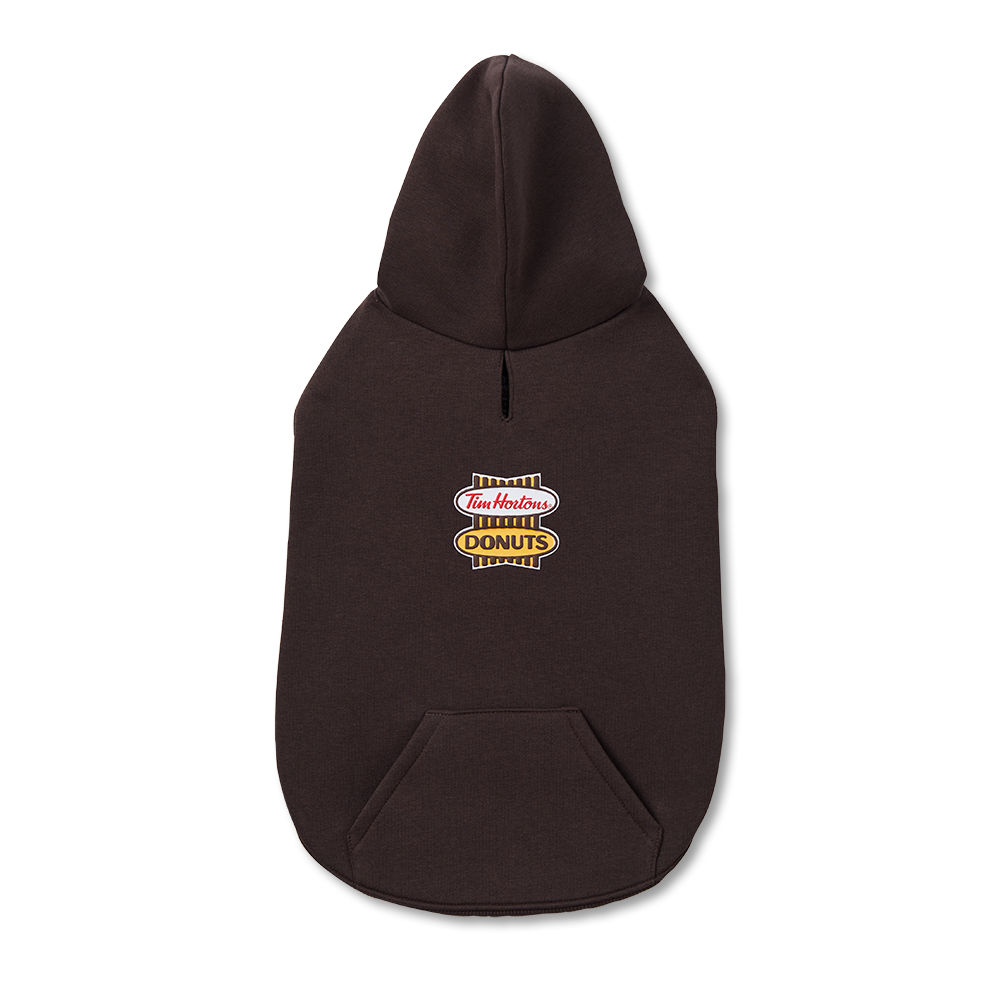 Tim Hortons Retro Logo Pet Hoodie in Espresso | Chandail à capuchon espresso avec logo rétro pour animaux de Tim Hortons - Image #4