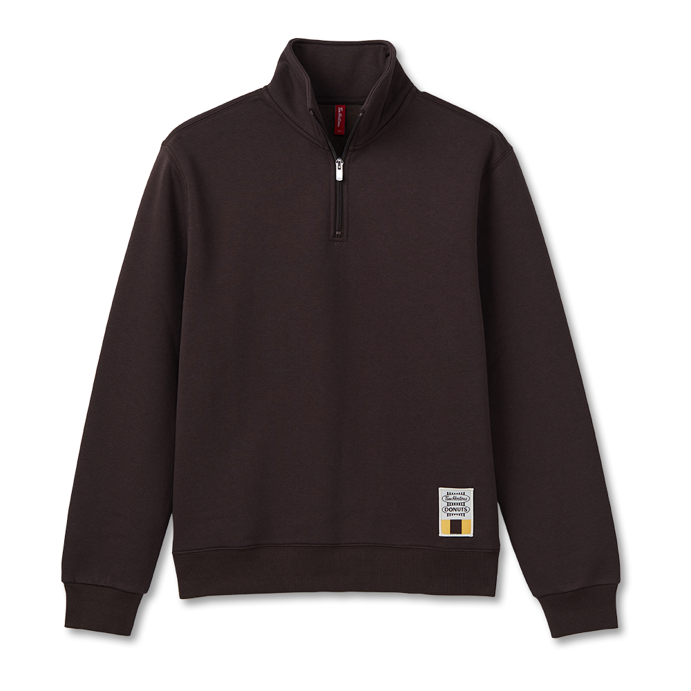 Tim Hortons Retro Espresso Quarter Zip Sweatshirt | Chandail rétro à fermeture éclair 1/4 espresso de Tim Hortons - Image #5