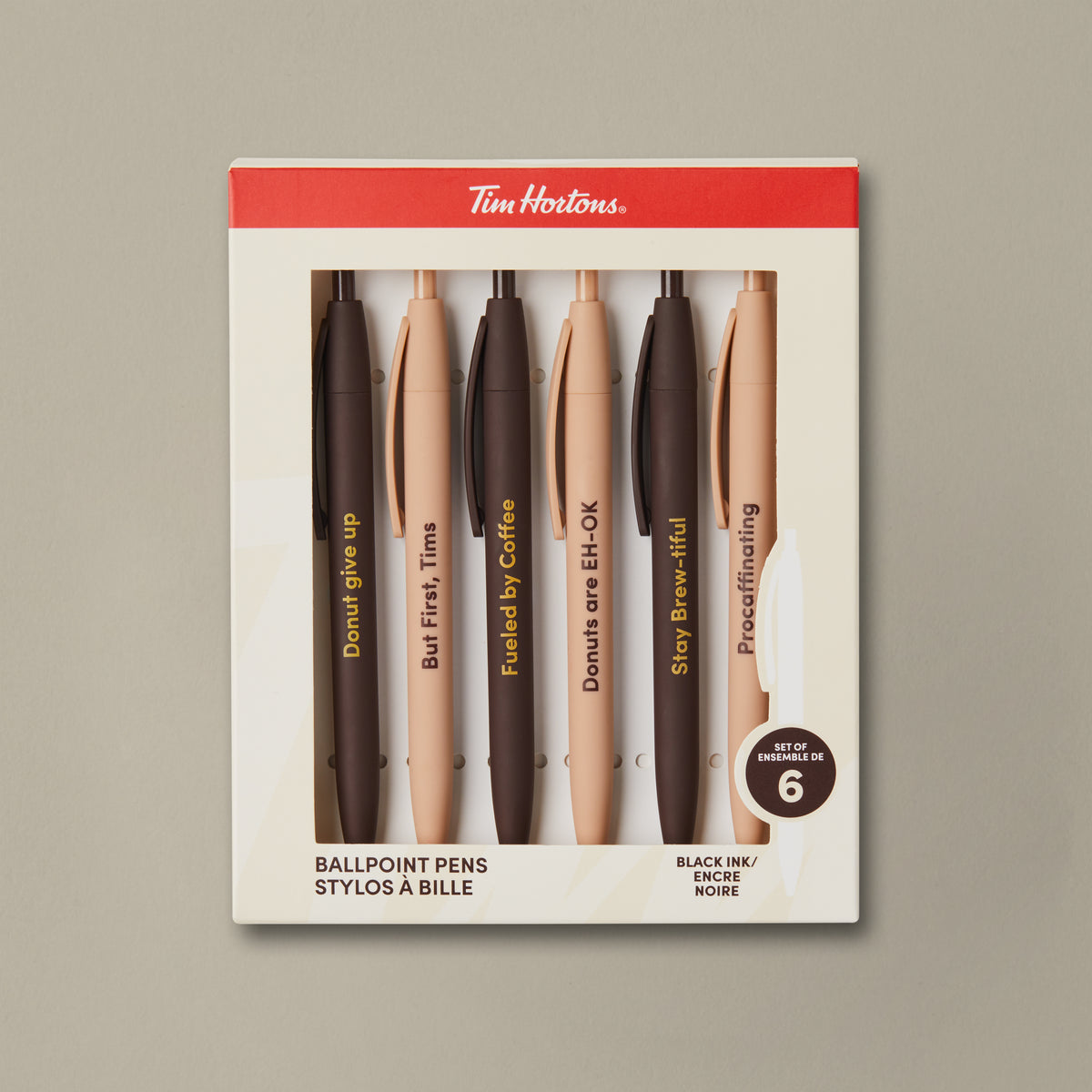 Tim Hortons Set of 6 Pens | Ensemble de 6 stylos de Tim Hortons - Image #1