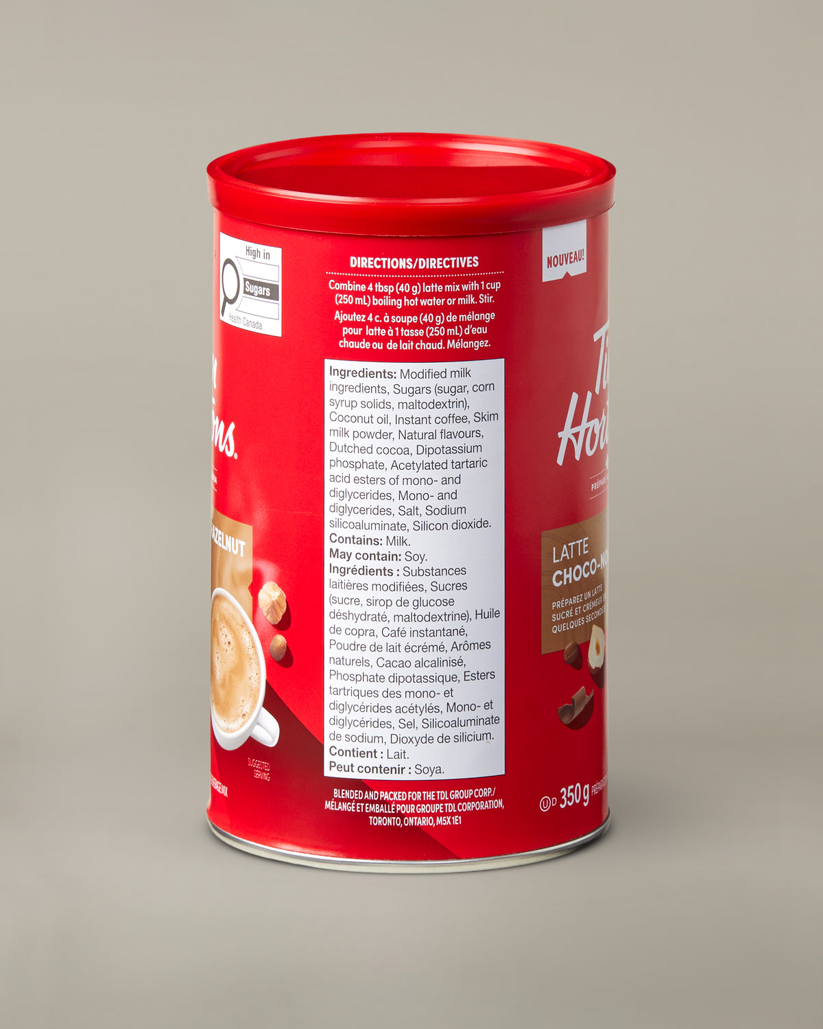 Chocolate hazelnut latte tin flavoured instant beverage mix - Image #2