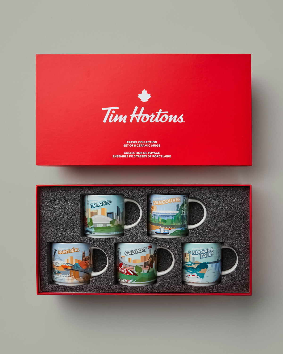 Tims Canada Collection Set of 5 Ceramic Mugs - TimShop - Image #1
