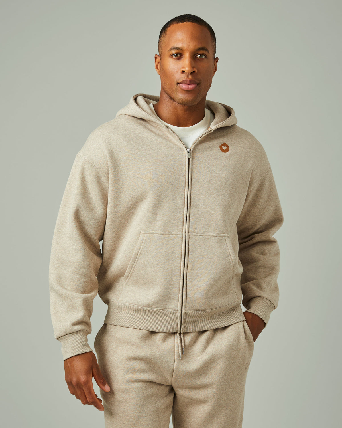 Donut Love Full Zip Hoodie - Iced Capp® Marl - TimShop - Image #2