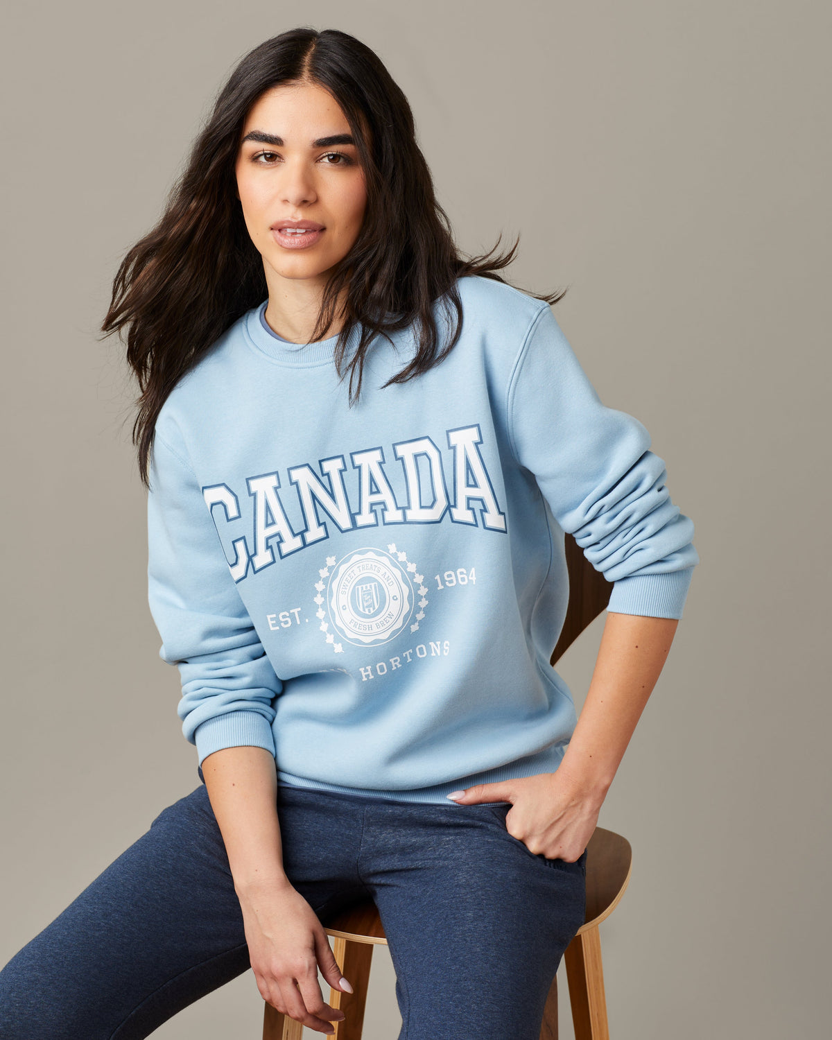 Tims Canada Unisex Crewneck - Glacier Blue - TimShop - Image #1
