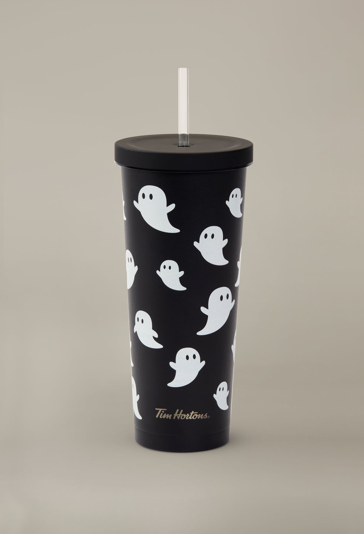 Gobelet fantôme en acier inoxydable de 24 oz avec paille - Image #1