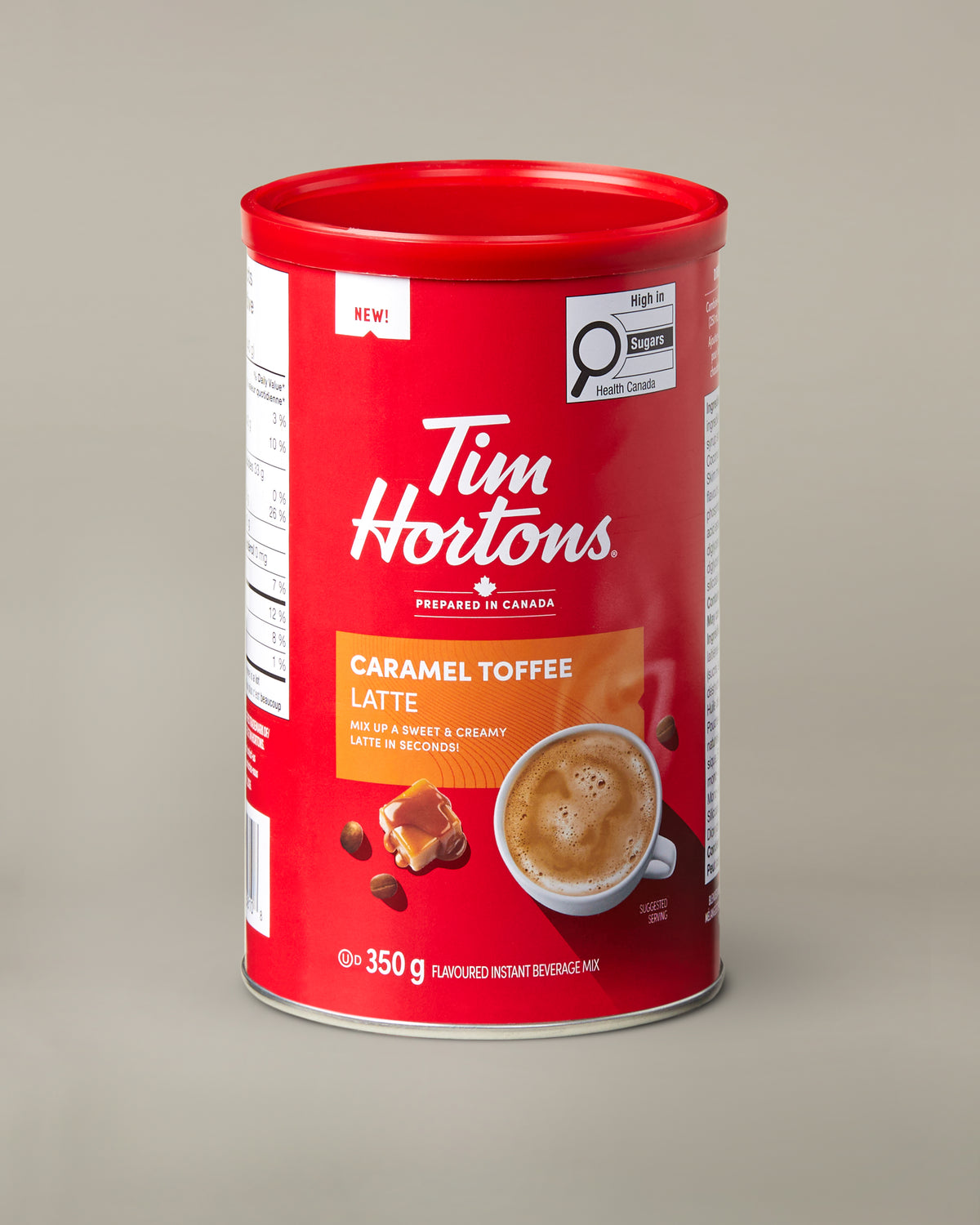 Tim Hortons Caramel Toffee Lattee instant flavoured beverage mix