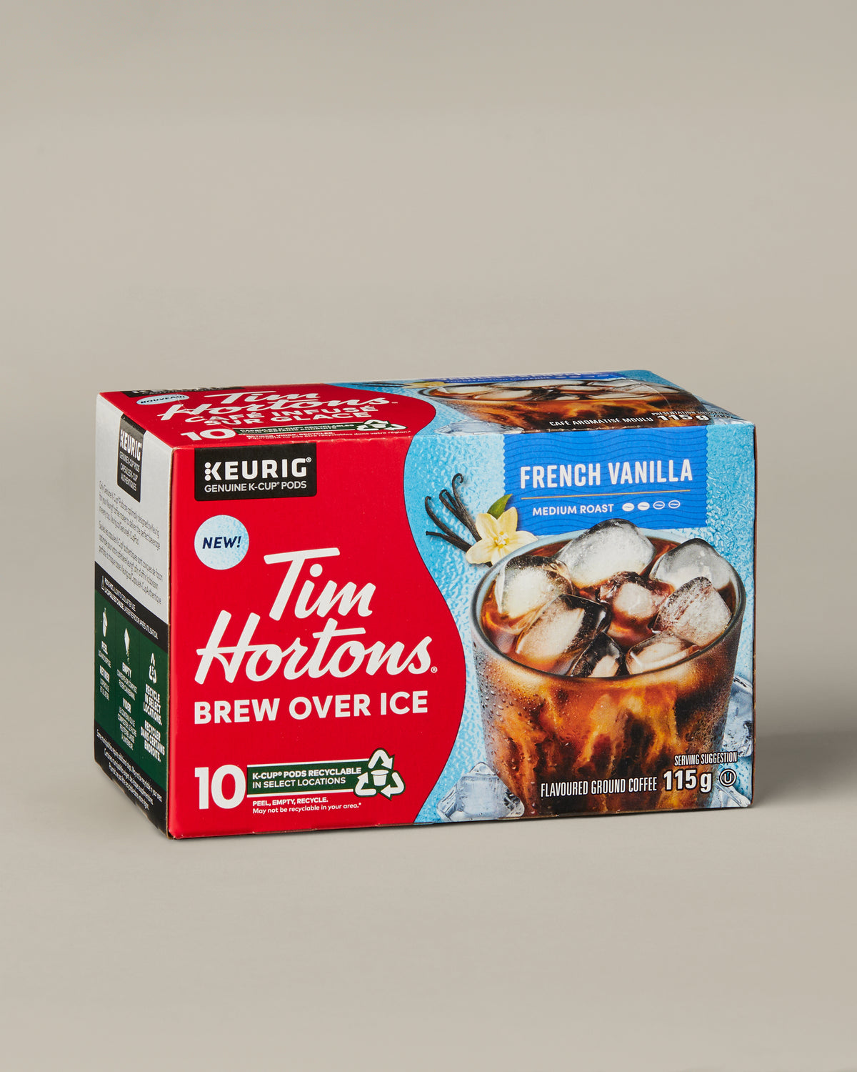 Tim Hortons Brew Over Ice French Vanilla K-Cup - 10 pack | Boîte de 10 capsules K-Cup café sur glace Tim Hortons – Vanille française - Image #1