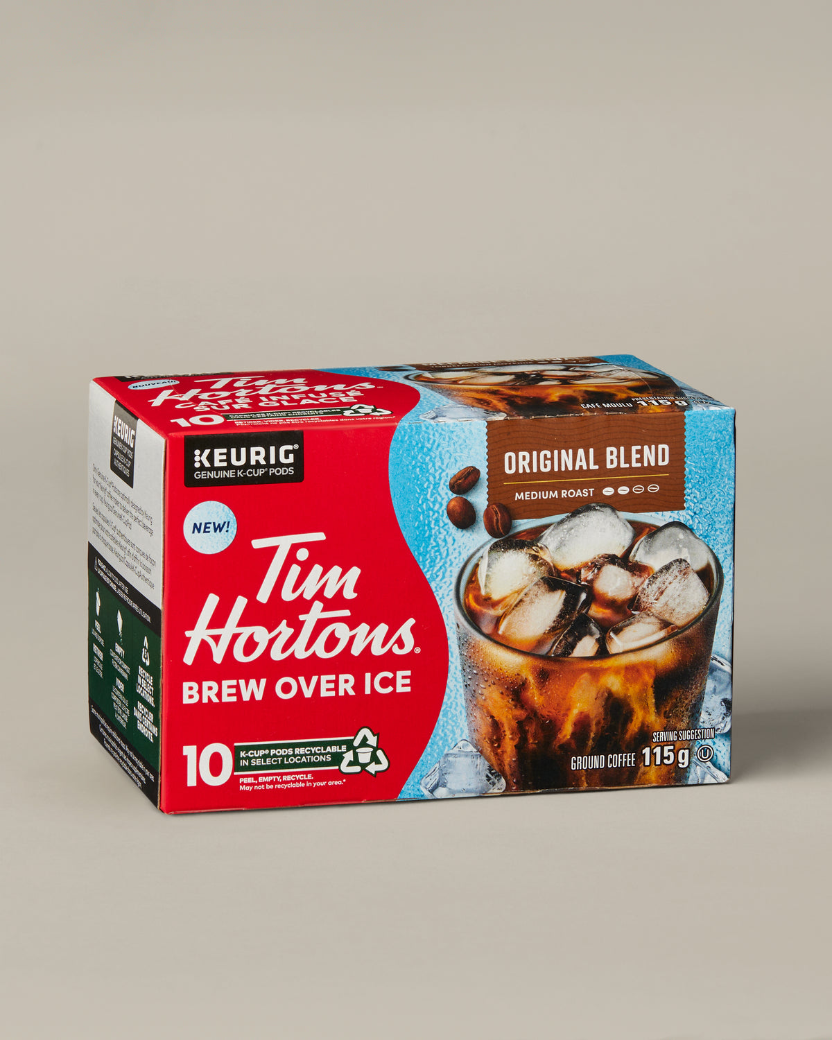 Tim Hortons Brew Over Ice Original flavor K-Cup - 10 pack | Boîte de 10 capsules K-Cup café sur glace Tim Hortons – Mélange original - Image #1